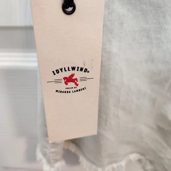 IDYLLWIND By Miranda Lambert Light Denim Chambray Sleeveless Shirt Pearl Snap - Picture 4 of 8